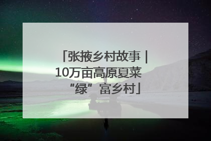 张掖乡村故事｜10万亩高原夏菜“绿”富乡村