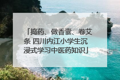 捣药、做香囊、卷艾条 四川内江小学生沉浸式学习中医药知识