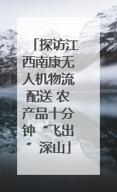 探访江西南康无人机物流配送 农产品十分钟“飞出”深山
