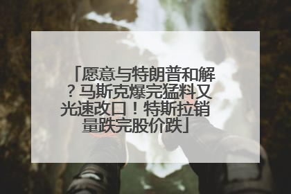 愿意与特朗普和解？马斯克爆完猛料又光速改口！特斯拉销量跌完股价跌