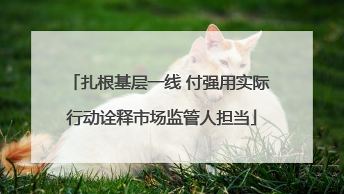 扎根基层一线 付强用实际行动诠释市场监管人担当