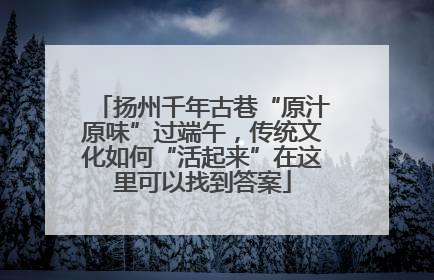 扬州千年古巷“原汁原味”过端午，传统文化如何“活起来”在这里可以找到答案