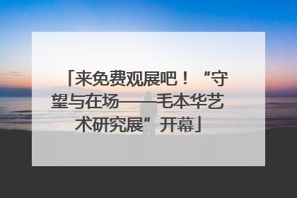 来免费观展吧！“守望与在场——毛本华艺术研究展”开幕