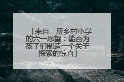 来自一所乡村小学的六一愿望：能否为孩子们制造一个关于探索的惊喜