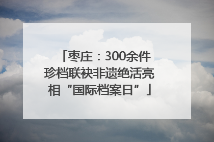 枣庄：300余件珍档联袂非遗绝活亮相“国际档案日”