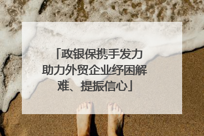 政银保携手发力 助力外贸企业纾困解难、提振信心