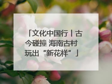 文化中国行丨古今碰撞 海南古村玩出“新花样”