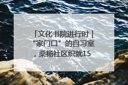 文化书院进行时｜“家门口”的自习室，桑杨社区织就15分钟学习生活圈