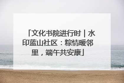 文化书院进行时｜水印蓝山社区：粽情暖邻里，端午共安康