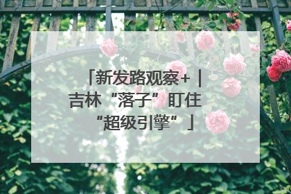 新发路观察+｜吉林“落子”盯住“超级引擎”