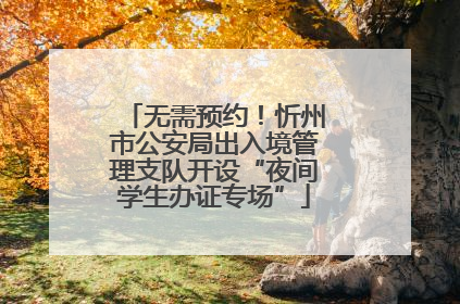 无需预约！忻州市公安局出入境管理支队开设“夜间学生办证专场”