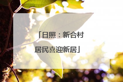 日照：新合村居民喜迎新居