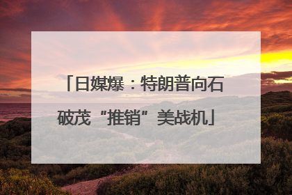 日媒爆：特朗普向石破茂“推销”美战机