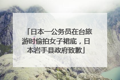 日本一公务员在台旅游时偷拍女子裙底，日本岩手县政府致歉