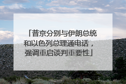 普京分别与伊朗总统和以色列总理通电话，强调重启谈判重要性