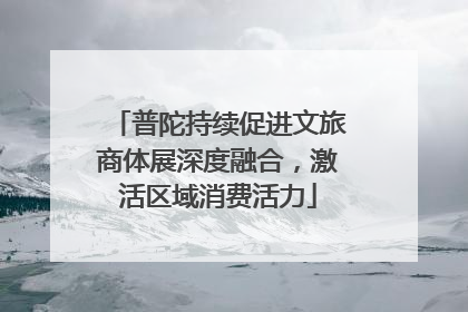 普陀持续促进文旅商体展深度融合，激活区域消费活力