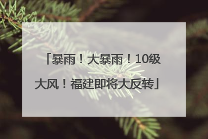 暴雨！大暴雨！10级大风！福建即将大反转