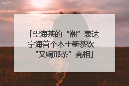 望海茶的“潮”表达 宁海首个本土新茶饮“又喝那茶”亮相