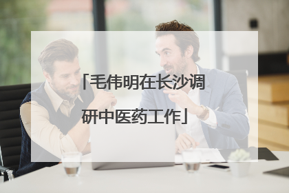 毛伟明在长沙调研中医药工作