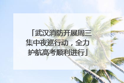 武汉消防开展周三集中夜巡行动，全力护航高考顺利进行