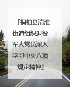 桐柏县清淮街道组织退役军人党员深入学习中央八项规定精神