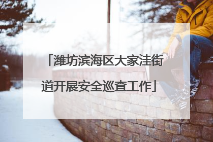潍坊滨海区大家洼街道开展安全巡查工作