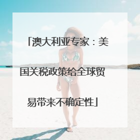 澳大利亚专家：美国关税政策给全球贸易带来不确定性