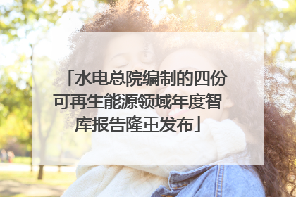 水电总院编制的四份可再生能源领域年度智库报告隆重发布