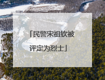 民警宋祖钦被评定为烈士