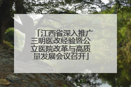 江西省深入推广三明医改经验暨公立医院改革与高质量发展会议召开