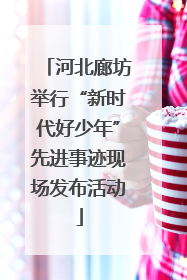 河北廊坊举行“新时代好少年”先进事迹现场发布活动
