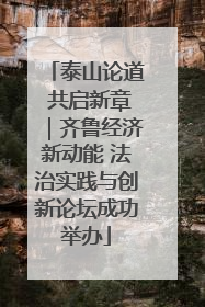 泰山论道 共启新章｜齐鲁经济新动能 法治实践与创新论坛成功举办