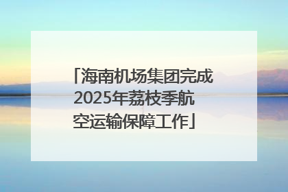 海南机场集团完成2025年荔枝季航空运输保障工作