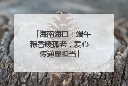 海南海口：端午粽香暖孤老，爱心传递显担当