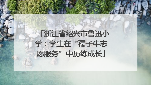 浙江省绍兴市鲁迅小学：学生在“孺子牛志愿服务”中历练成长