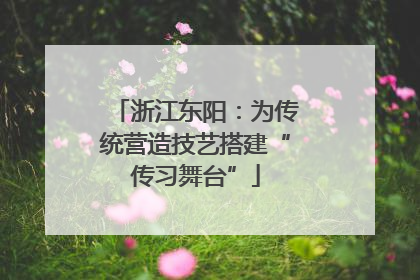 浙江东阳：为传统营造技艺搭建“传习舞台”