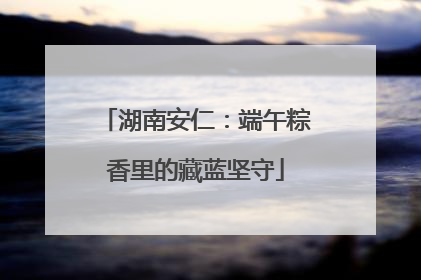 湖南安仁：端午粽香里的藏蓝坚守