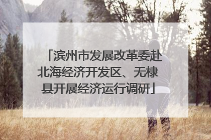 滨州市发展改革委赴北海经济开发区、无棣县开展经济运行调研
