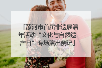 漯河市首届非遗展演年活动“文化与自然遗产日”专场演出侧记