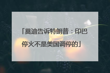 莫迪告诉特朗普：印巴停火不是美国调停的