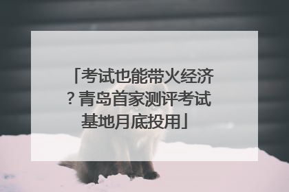 考试也能带火经济？青岛首家测评考试基地月底投用