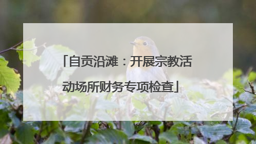 自贡沿滩：开展宗教活动场所财务专项检查