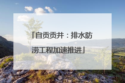 自贡贡井：排水防涝工程加速推进
