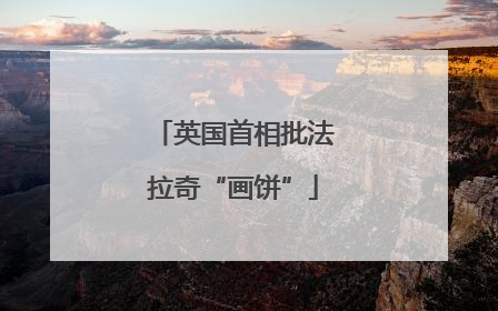 英国首相批法拉奇“画饼”