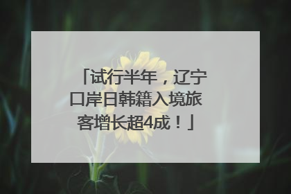 试行半年，辽宁口岸日韩籍入境旅客增长超4成！