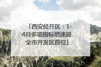 西安经开区：1-4月多项指标增速居全市开发区首位