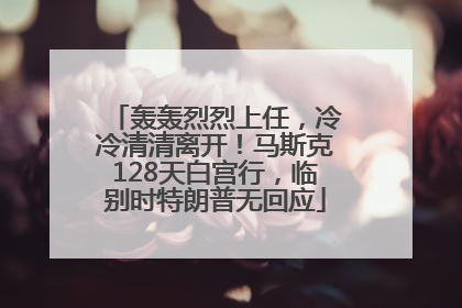 轰轰烈烈上任，冷冷清清离开！马斯克128天白宫行，临别时特朗普无回应