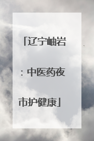 辽宁岫岩：中医药夜市护健康