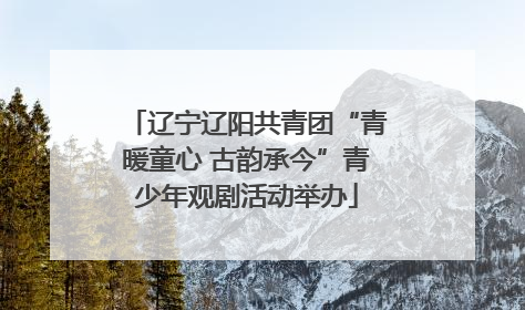 辽宁辽阳共青团“青暖童心 古韵承今”青少年观剧活动举办