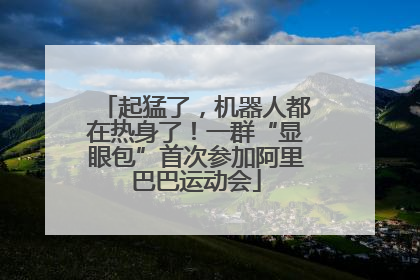 起猛了，机器人都在热身了！一群“显眼包”首次参加阿里巴巴运动会